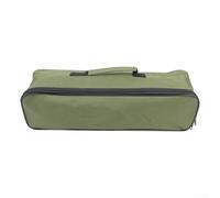 Borsa porta attrezzi impermeabile da 45,7 cm, in tessuto Oxford resistente, con doppia cerniera, grande organizer per elettricisti per trapani e batterie, rosso (verde)