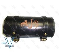 Borsa Porta Attrezzi In Pelle Nera Personalizzata Per AJS Motorcycle