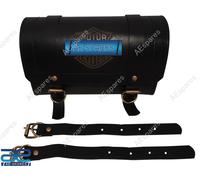 Borsa Porta Attrezzi In Pelle Nera Rimovibile Per Harley Davidson Motorcycle