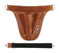 Borsa porta attrezzi in pelle resistente professionale per falegnami, con cuciture rinforzate, tasche multiuso