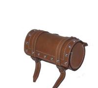 Borsa Porta Attrezzi In Rullo Vintage In Pelle Camel Per Norton BSA Triumph GEc