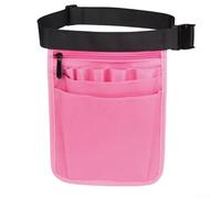 Borsa porta attrezzi in tessuto Oxford impermeabile con cintura regolabile, organizer multi tasca e tasca per attrezzi per officina, giardinaggio, fai da te e uso utile, rosa