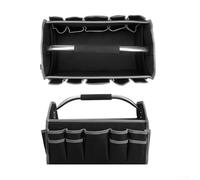 Borsa porta attrezzi in tessuto Oxford per utensili da elettricista, organizer di grande capacità con tasche multiple e tracolla regolabile, design aperto sulla parte superiore, 41 x 22 x 27 cm