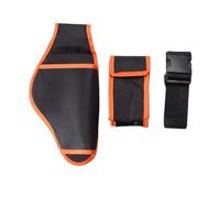 Borsa porta attrezzi integrata in tessuto resistente all'acqua, design conveniente, ideale per appaltatori, parrucchieri, falegnami, professionisti della decorazione, Bordo giallo nero 2