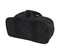 Borsa porta attrezzi multi scomparto per casa, garage e costruzioni, organizer resistente con tasche con cerniera, cinghia da polso, design con fondo largo compatibile con (nero)