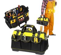 Borsa Porta Attrezzi Multitasche in Tessuto Oxford Impermeabile Con Base Rigida,