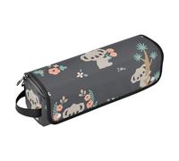 Borsa porta attrezzi per capelli con bradipo con tappetino resistente al calore, borsa organizer portatile per arricciacapelli, piastre, spazzole, fermagli e fascette per capelli