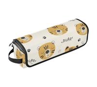 Borsa porta attrezzi per capelli con grazioso motivo tigri con tappetino resistente al calore, borsa organizer portatile per arricciacapelli, piastre, spazzole, clip e fascette per capelli