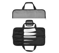 Borsa porta attrezzi per coltelli da cucina, organizer in tessuto Oxford con scomparti multipli, design arrotolabile con doppia cerniera e fibbie regolabili, include tasca per targhetta con nome e