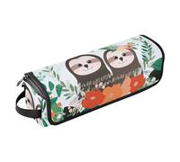 Borsa porta attrezzi per lo styling dei capelli con un simpatico bradipo con motivo di bradipo con tappetino resistente al calore, borsa organizer portatile per arricciacapelli, piastre, spazzole,