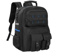 Borsa porta attrezzi resistente con base rigida impermeabile, organizzazione professionale degli attrezzi per lavori di manutenzione, scomparti multipli per accesso rapido, 30 x 16 x 40 cm, colore