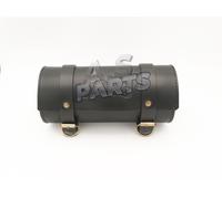 Borsa porta attrezzi rotolo in pelle nera incisa adatta per Royal Enfield vin...