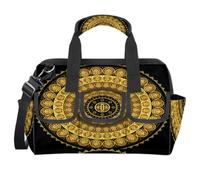 Borsa porta attrezzi rotonda con mandala, multifunzione, organizer per attrezzi, borsa per elettricisti, commercianti, con tracolla, borse per attrezzi e piccole parti, Colore, L