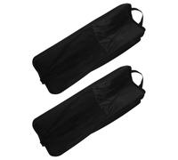 Borsa Porta Bacchette per Batteria 2 Pezzi, Organizer per Percussioni | Tessuto Oxford Nero, Fino a Quattro Paia, Tasche Extra, per Concerti e Performance