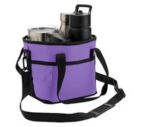 Borsa porta bevande, 4 scomparti, con tracolla regolabile, per picnic, viaggi, palestra, spiaggia, escursioni, campeggio, attività all'aperto, Viola scuro, Refer to description, Unisex