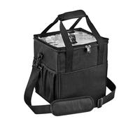 Borsa porta bevande, con manico a 4 scomparti, tracolla regolabile, porta bottiglia d'acqua con , per casa, campeggio, escursionismo, sport, gite in famiglia, bevande al caffè