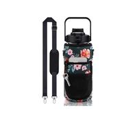 Borsa porta borracce, Bottiglia d'acqua for materiale da immersione | Scenario di utilizzo multicolore: palestra fitness sport all'aria aperta(Black Flower)