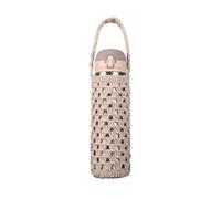 Borsa porta borracce, Bottiglia d'acqua in tessuto a maglia | Scenario di utilizzo multicolore: palestra, escursionismo, attività all'aperto, allenamenti, spostamenti(Beige)