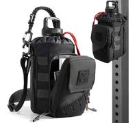 Borsa Porta Borraccia Magnetica per Palestra 1-2L - Custodia Magnetica con Tasca Smartphone, Tracolla Regolabile, Imbottita (senza bottiglia)