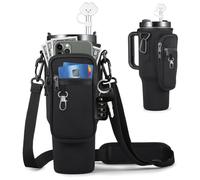 Borsa Porta Bottiglia D'acqua per Stanley Cup da 40oz, Borsa Stanley Cup con Tracolla e Tasca per Telefono, Multifunzionale Bolsa de Transporte para Cup Accessorio per Viaggi, Corsa, Ciclismo