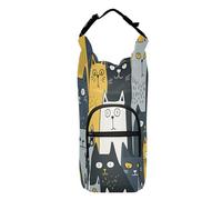 Borsa Porta Bottiglia D'acqua Texture di Una Folla di Gatti Portabottiglie Holder Sport Bottiglia D'acqua Accessori, Multicolore, Taglia unica, Borsa per bottiglia d'acqua