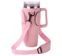 Borsa porta bottiglie per stanley cup 40 oz, portabottiglie con tasca per telefono, rosa bottiglia d'acqua sling bag sleeve holder carrier con tracolla regolabile