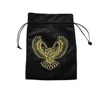 Borsa porta carte dei tarocchi | Sacchetto per carte di tarocchi con stampa in velluto | Biglietto di ringraziamento per feste per dadi con cristalli gioielli, borsa con cordino Evita la perdita di