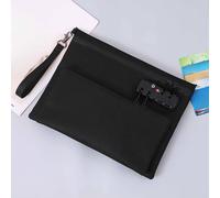 Borsa porta carte di credito con serratura a password, portadocumenti per