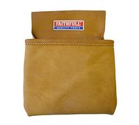 Borsa porta chiodi Faithfull a tasca singola - Borsa porta attrezzi con passante per cintura separata per carpentieri, carpentieri edili e falegnami - Marrone chiaro