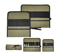 Borsa Porta Coltelli, 2 Pezzi Borsa Coltelli Chef, Portacoltelli Cucina Portatile, Knife Bag con 2 Cinghie Elastiche, Borsas Portautensili Enrollable, Custodia per Escursioni Campeggio e Caccia