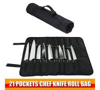 Borsa porta coltelli da chef, 21 scomparti, ideale come regalo per papà e marito