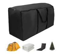 Borsa porta cuscini da giardino, grande, in tessuto Oxford, impermeabile, resistente, con cerniera, per riporre cuscini da esterno.