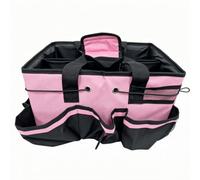 Borsa Porta Detergenti in Tessuto Oxford, Rosa Acceso | Robusto, Borsa Portaoggetti Pieghevole, per Scrivania