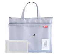 Borsa Porta Documenti, 2 Pz Borsa per Documenti da Ufficio Valigetta Porta Documenti con Manico Impermeabile Doppio Strato Borsa per Documenti Portatile per Forniture Ufficio Studenti (Grigio)