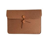 Borsa porta documenti in feltro, Feltro A4File Doc Bag Archivio Corda Avvolgente Brief Office Meeting Matls Button Storage Multicolor(Bruin)