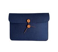 Borsa porta documenti in feltro, Feltro A4File Doc Bag Archivio Corda Avvolgente Brief Office Meeting Matls Button Storage Multicolor(Blue)