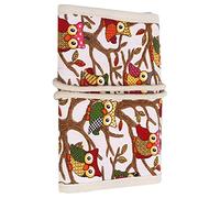 Borsa Porta Ferri da Maglia e Uncinetto, Design Gufo, Organizzatore per Accessori da Cucito, Tessuto Oxford