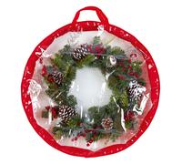 Borsa Porta Ghirlanda Natalizia Con Chiusura A Zip E Manico 65cm