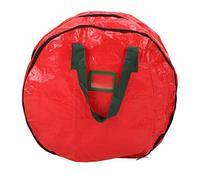 Borsa porta ghirlande natalizie 24 pollici, a doppio strato, impermeabile e antipolvere, colore rosso. Contenitore per ghirlande natalizie.