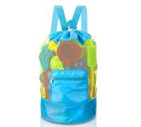 Borsa Porta Giochi Spiaggia Grande e Pieghevole, Borsa a Rete da Spiaggia Riutilizzabile per Bambini per Sabbia, Nuoto, Piscina e Viaggi, Ideale per Il Deposito dei Giocattoli (C)