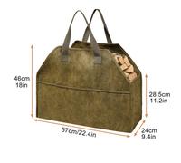 Borsa porta legna da ardere colore fango retrò per campeggio e avventure all'ap