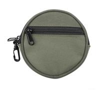Borsa porta mulinello da pesca con 3 fori di uscita e fibbia laterale a gancio, realizzata in tessuto Oxford per uso esterno, comodo marsupio per mulinelli da pesca e piccoli oggetti (verde)