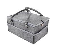 Borsa porta pannolini - Custodia per, Organizer per cameretta in feltro, Cesta porta pannolini per cambio bebè, Biberon, Salviettine, 14,96x9,84x7,09 pollici
