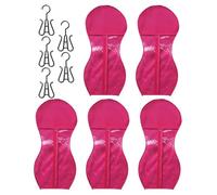 Borsa porta parrucche a forma di clessidra, 5 pezzi Borsa porta parrucche a forma di clessidra con gancio, supporto per estensioni dei capelli antipolvere, organizer per parrucche