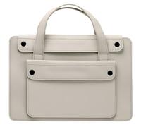 Borsa Porta PC,13-14 Pollici Laptop in Pelle PU Borsa a Tracolla Convertibile,16 Pollici Borse Messenger Casual Lavoro Viaggio Computer Custodia Compatibile con Macbook Air/Pro 13 pollici,Bianco