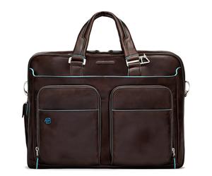 Borsa porta PC e iPad/iPad®Air Blue Square in pelle Piquadro