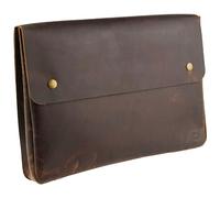 Borsa Porta PC in Vera Pelle - Custodia PC dal Design Spazioso, Fatta a Mano e Senza Tracolla - Borsa PC in Pelle di Bufalo Invecchiata - Perfetta per Laptop, MacBook e Tablet da 13"14" 15"