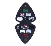Borsa porta plettri per chitarra - Custodia porta plettri portatile con plettri da 12 pezzi | Borsa nera per plettri per chitarra | Borsa in PVC per plettri per chitarra | Custodia portaoggetti Borsa