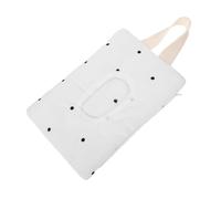 Borsa Porta Salviette Umidificate Sospesa per Ragazzo Ragazza, Beige | Cotone, Pieghevole, per Auto e Uso Quotidiano, Motivo a Pois Adorabile