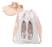 Borsa porta scarpe | Borsa per scarpe da ballo con coulisse, lavabile, in raso, organizer antipolvere per accessori da ballo per viaggi dietro le quinte di compleanno, Champagne, Refer to description